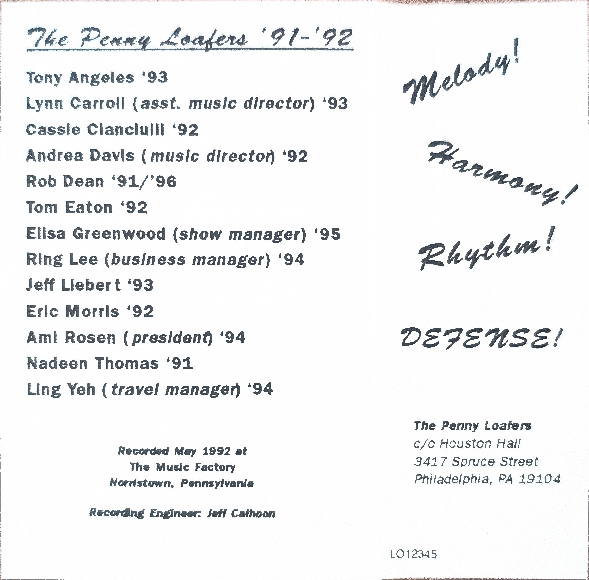 Defense! - J-Card Reverse